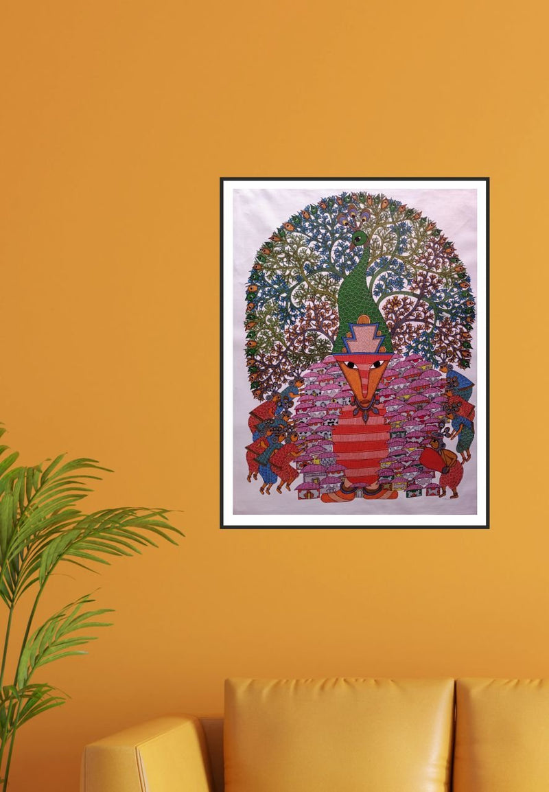 Welcome to the Weather Gond Painting by Rajendra Shyam