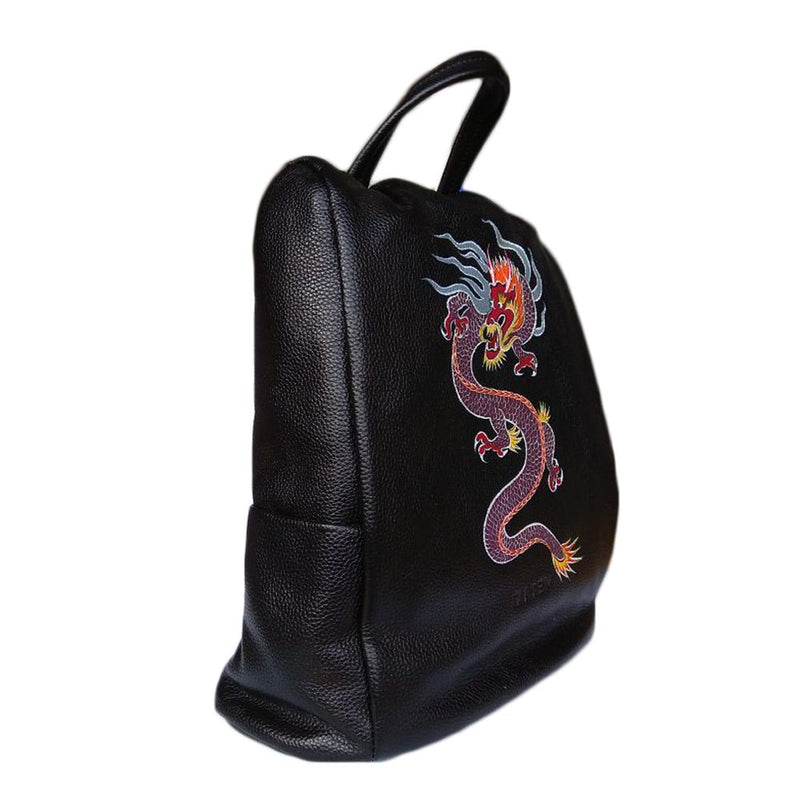 Handpainted Dragons Black Backpack