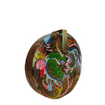 WHERE BE DRAGONS, ROUND WOOD CLUTCH-Women's Wood Clutch