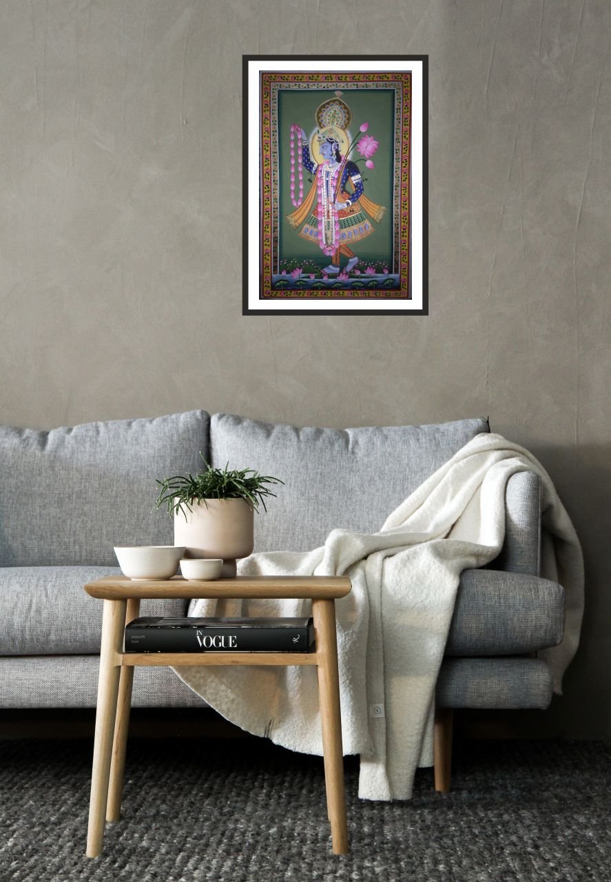 Yamuna Maharani Pichwai Painting By Jayesh Sharma